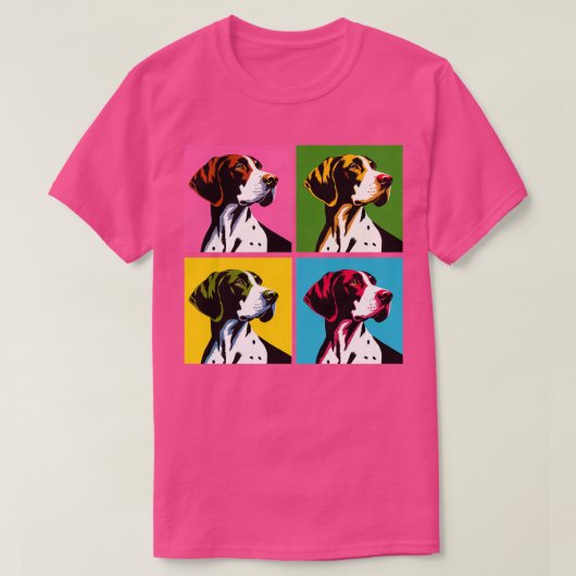 ポインタアート愛犬家 Tシャツ (デザイン正面)