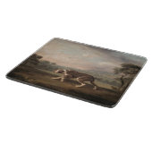 ポインタスペインのドッグ（George Stubs著） カッティングボード (角)