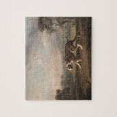 ポインタスペインのドッグ(George Stubs著) ジグソーパズル (縦)