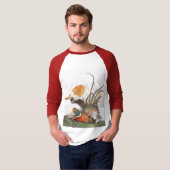 ポインターとキジ Tシャツ (正面フル)