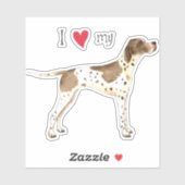 ポインターのビニールシールが大好き シール (シート)