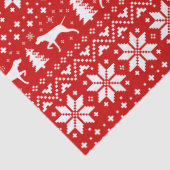 ポインターはクリスマスパターン赤のシルエットを描きます 薄葉紙 (詳細)