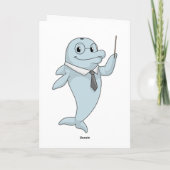 ポインターを持つ教師としてのイルカ カード (裏面)