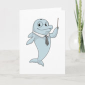 ポインターを持つ教師としてのイルカ カード (正面)