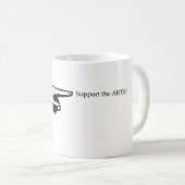 ポインターサポート芸術のマグ コーヒーマグカップ (正面右)