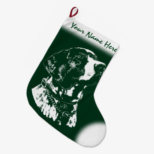 ポインタードッグクリスマスストッキングドッグラバーストッキング ラージクリスマスストッキング