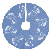 ポインタードッグクリスマスツリースカート犬の木のスカート フェイクリネンツリースカート (正面)