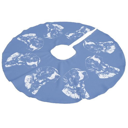 ポインタードッグクリスマスツリースカート犬の木のスカート フェイクリネンツリースカート (アングル)