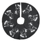 ポインタードッグクリスマスツリースカート犬の木のスカート フェイクリネンツリースカート (正面)