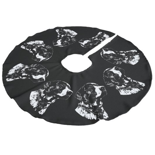 ポインタードッグクリスマスツリースカート犬の木のスカート フェイクリネンツリースカート (アングル)