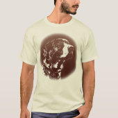 ポインタードッグメンズシャツ独身指犬シャツ Tシャツ (正面)