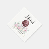 ポインタードッグ結婚のカクテルナプキン スタンダードカクテルナプキン (角)