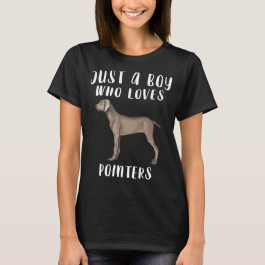 ポインター犬好き少年 Tシャツ (正面)