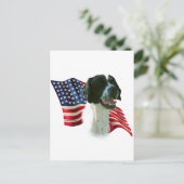 ポインター（ブラック） フラッグ ポストカード (スタンド正面)