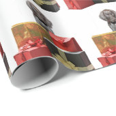 ポインタ子犬のクリスマスプレゼント ラッピングペーパー (ロールコーナー)