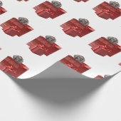 ポインタ子犬のクリスマスプレゼント ラッピングペーパー (角)