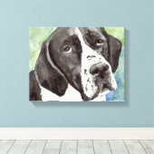 ポインタ水の色のキャンバスアート キャンバスプリント (インサイチュ (ウッドフロア))