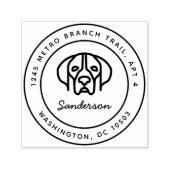 ポインタ犬の品種差出人住所スタンプ自己インク セルフインキングスタンプ (デザイン)