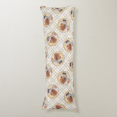 ポインタ絵を描ズイングリッシュカワイイオリジナルペットドッグアート ボディピロー (正面縦)