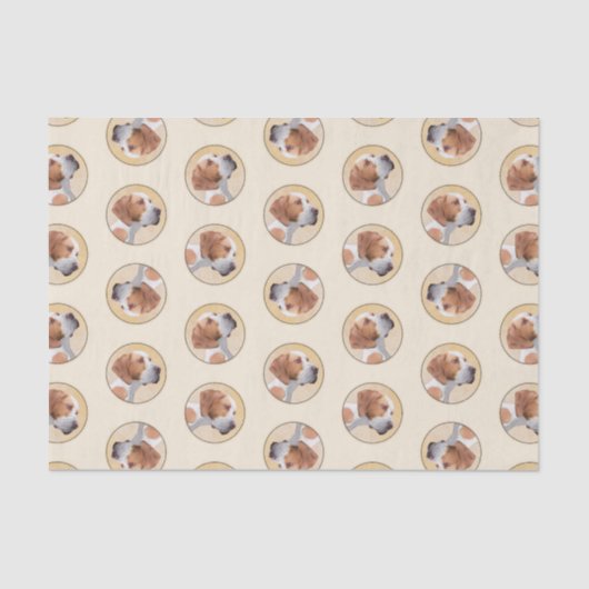 ポインタ絵を描ズイングリッシュカワイイオリジナルペットドッグアート 薄葉紙 (正面)