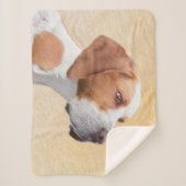 ポインタ絵画ズ – かわいいオリジナルドッグアート シェルパブランケット (正面)