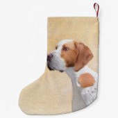 ポインタ絵画ズ – かわいいオリジナルドッグアート スモールクリスマスストッキング (裏面)