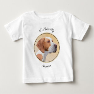 ポインタ絵画ズ – かわいいオリジナルドッグアート ベビーTシャツ