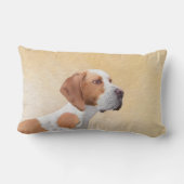 ポインタ絵画ズ – かわいいオリジナルドッグアート ランバークッション (裏面)