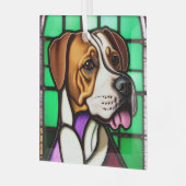 ポインタ「ステンドグラス」 ガラスオーナメント (正面左)