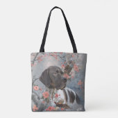 ポインタ、狩りトートバッグ トートバッグ (裏面)