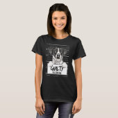 ポインタMugshot有罪の犬 Tシャツ (正面フル)