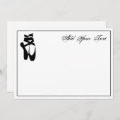 ポインテのバレリーナ足DIYカラー#2シルエット ノートカード (正面/裏面)