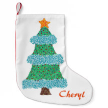 ポインティスタイリッシュリシスクリスマスツリーストッキング