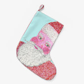 ポインティリサンタ顔ヘッドクリスマスストッキング スモールクリスマスストッキング (正面 (吊り時))