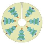 ポインティリシムクリスマスツリーズツリースカート ブラッシュドポリエステルツリースカート (正面)