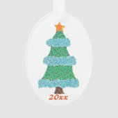ポインティリスクリスマスツリー年20xxオーナメント オーナメント (裏面)