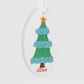 ポインティリスクリスマスツリー年20xxオーナメント オーナメント (正面)