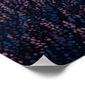 ポインティリストのスターリーラベンダーフィールドスタイル ポスター (角)