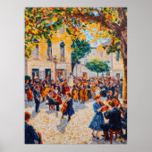 ポインティリスムオーケストラ演奏アウトドア ポスター (正面)