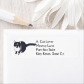 ポインティリズムの可愛い黒猫 ラベル (インサイチュ)