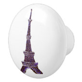 ポインティリズムエッフェルタワーのセラミック引出しノブ セラミックノブ (右)