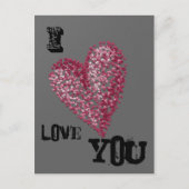 ポインティリズムハートはがき ポストカード (正面)