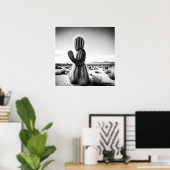 ポインティングサボテン – アートプリント ポスター (ホームオフィス)