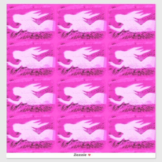 ポインティングピンクの人魚 シール (シート)