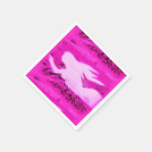 ポインティングピンクの人魚 スタンダードカクテルナプキン (角)