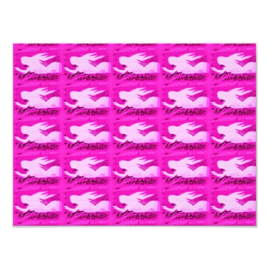 ポインティングピンクの人魚 フォトプリント            (正面)
