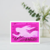 ポインティングピンクの人魚 ポストカード (スタンド正面)