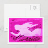 ポインティングピンクの人魚 ポストカード (正面/裏面)