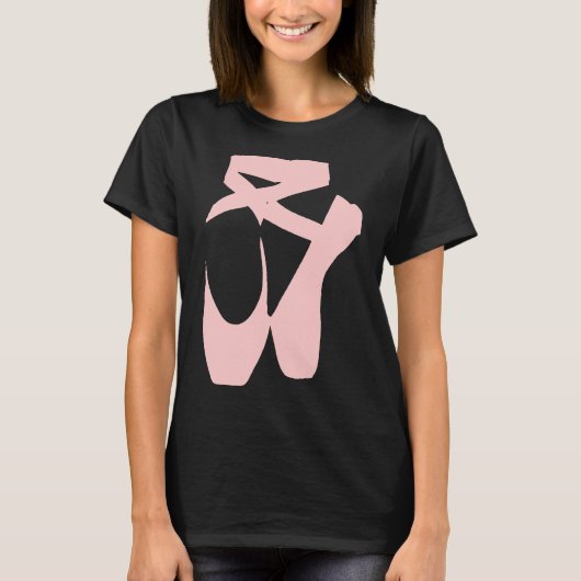 ポインテシューズバレエダンス Tシャツ (正面)