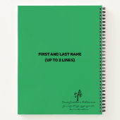 ポインテシューズ警告ズシーグリーンパーソナライズされた ノートブック (裏面)